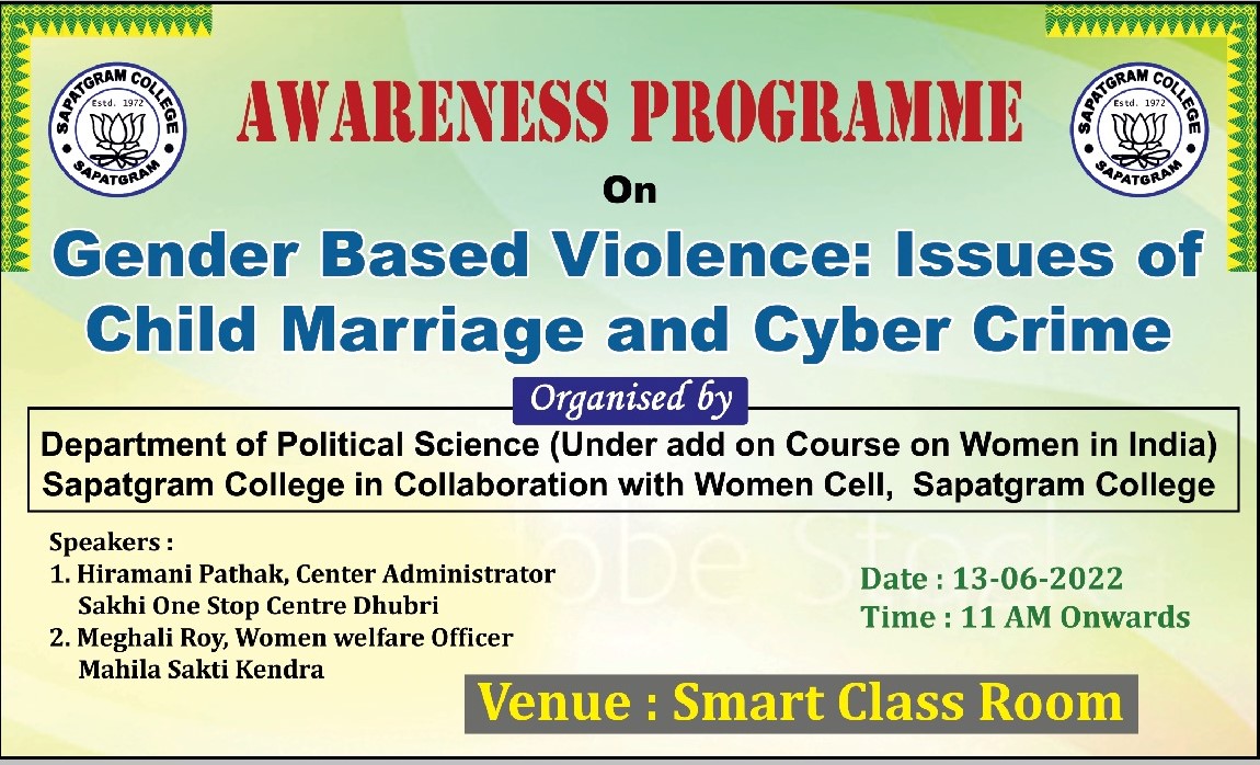 Gender Based Violence: Issues of Child Marriage and Cyber Crime